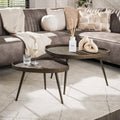 Salontafel Contour | Driehoekig | Brons liquid metal