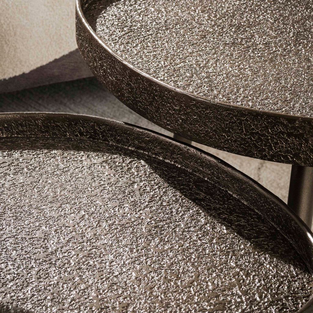 Salontafel Contour | Driehoekig | Brons liquid metal