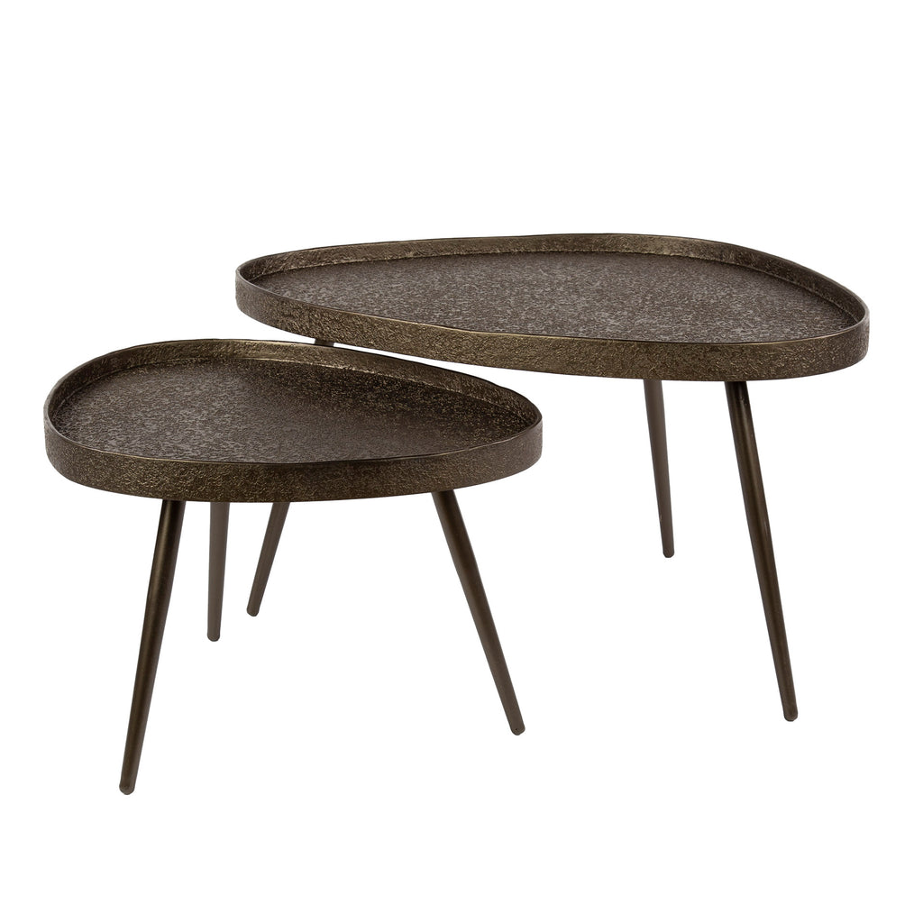Salontafel Contour | Driehoekig | Brons liquid metal