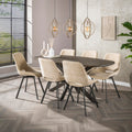 Eettafel Bronvik | Deens ovaal 180 cm | Brons liquid metal