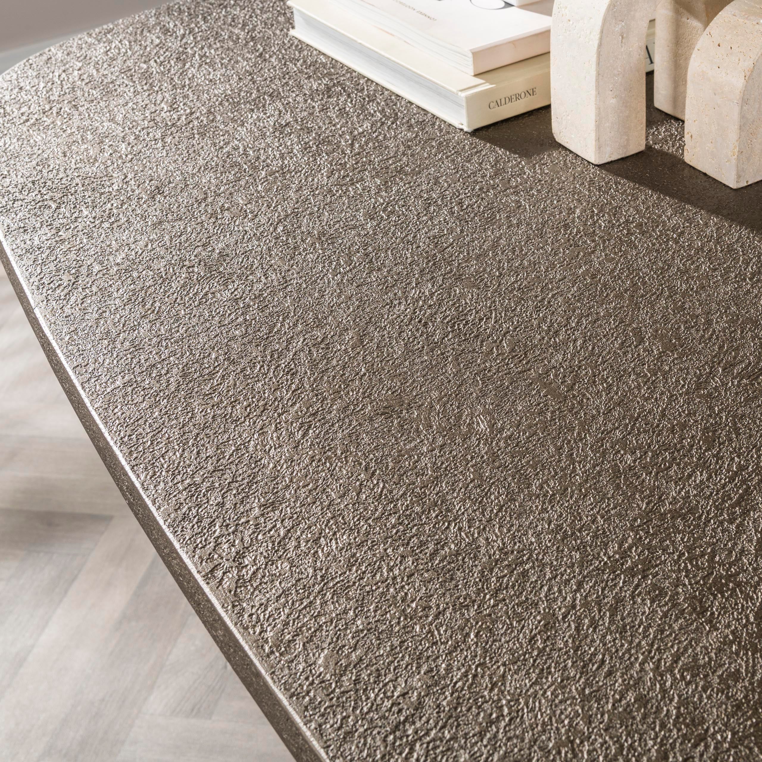 Eettafel Bronvik | Deens ovaal 180 cm | Brons liquid metal