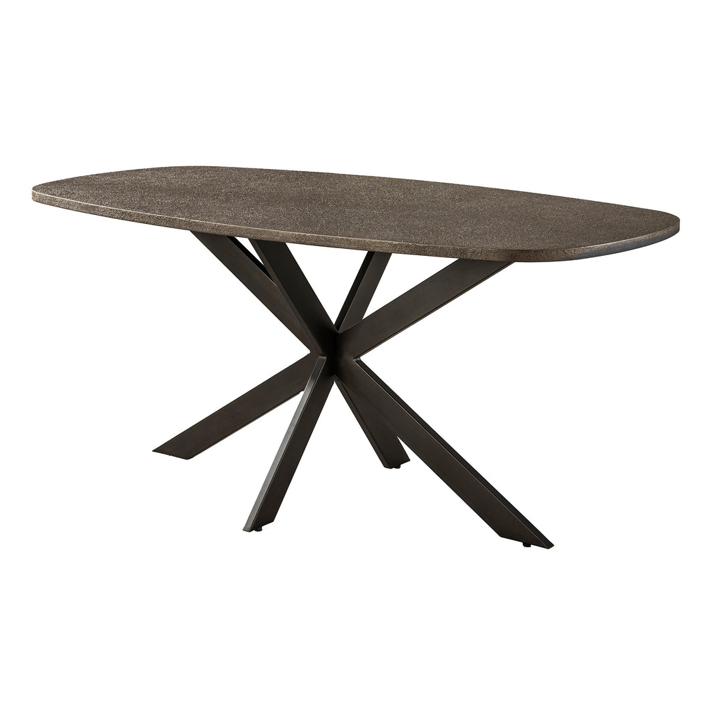 Eettafel Bronvik | Deens ovaal 180 cm | Brons liquid metal