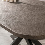 Eettafel Bronvik Deens Ovaal | 215 cm | Brons liquid metal