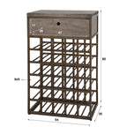 Wijnkast Ferro | Antiek brons | 1 Lade