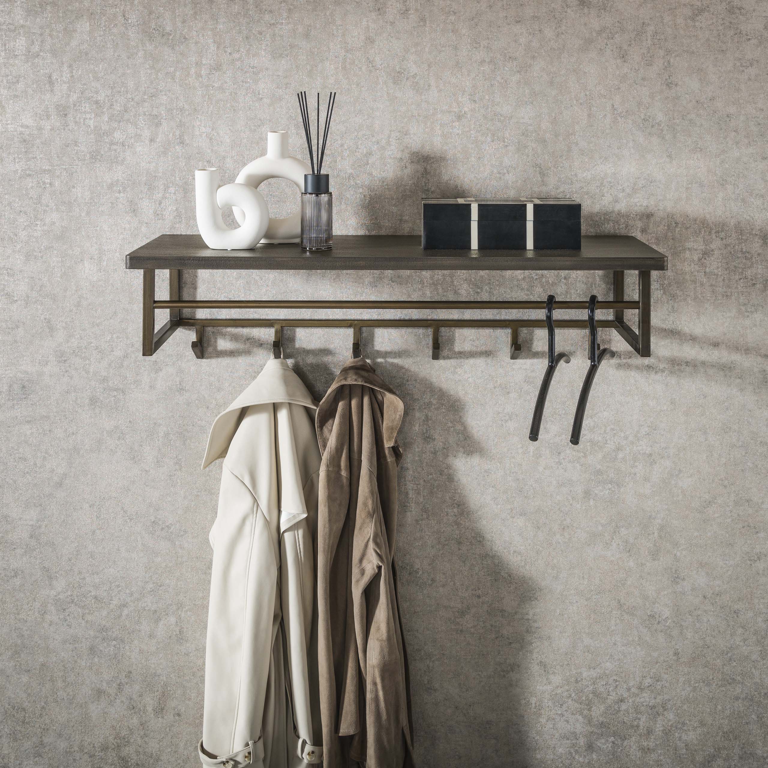 Kapstok Ferro | 6 Haken | Antiek brons