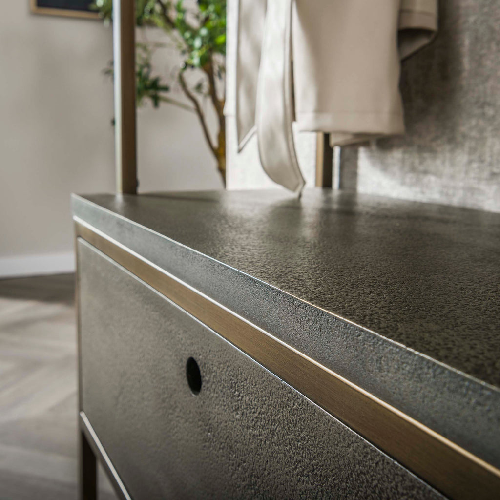 Garderobemeubel Ferro | Antiek brons | 8 haken