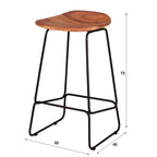 Barstoel Ergo | Massief acacia | Set van 4