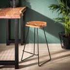 Barstoel Wooden Seat | Set van 4 | Massief acacia
