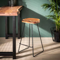 Barstoel Wooden Seat | Set van 4 | Massief acacia