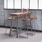 Barstoel Wooden Seat | Set van 4 | Massief acacia