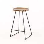Barstoel Wooden Seat | Set van 4 | Massief acacia
