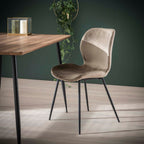 Eetkamerstoel Rondea | Velours | Champagne
