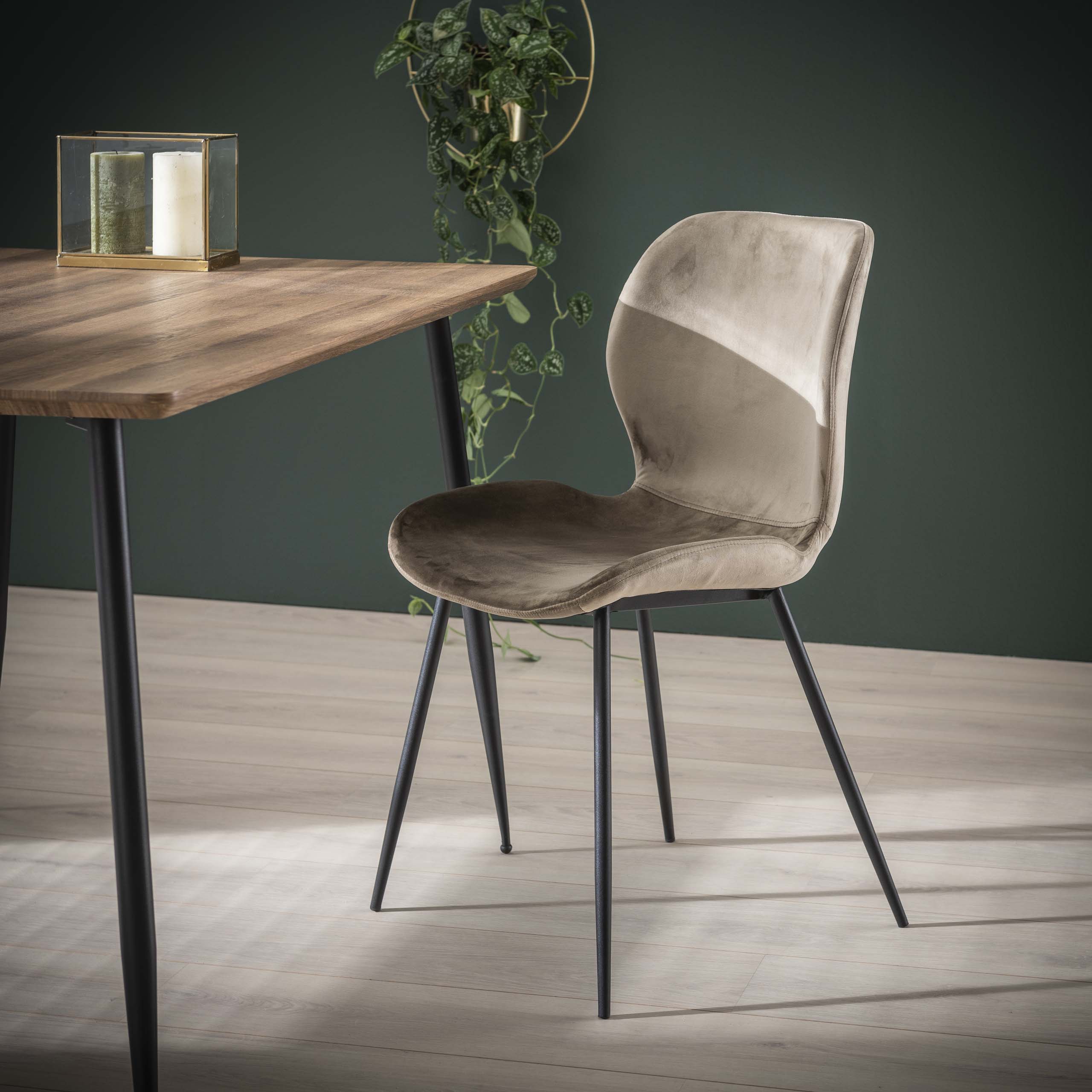 Eetkamerstoel Rondea | Velours | Champagne