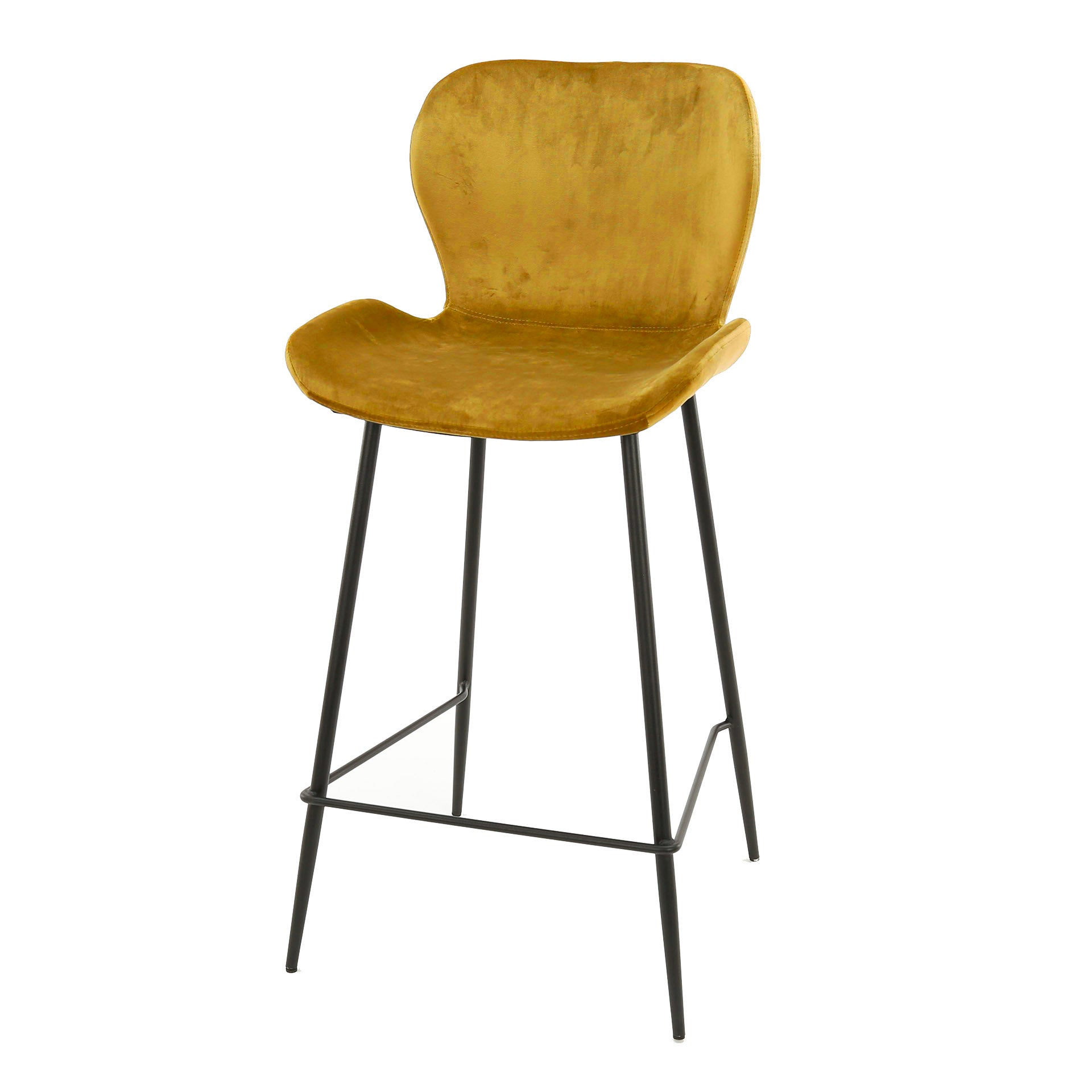 Barstoel Rondea | Velours goud | Set van 4