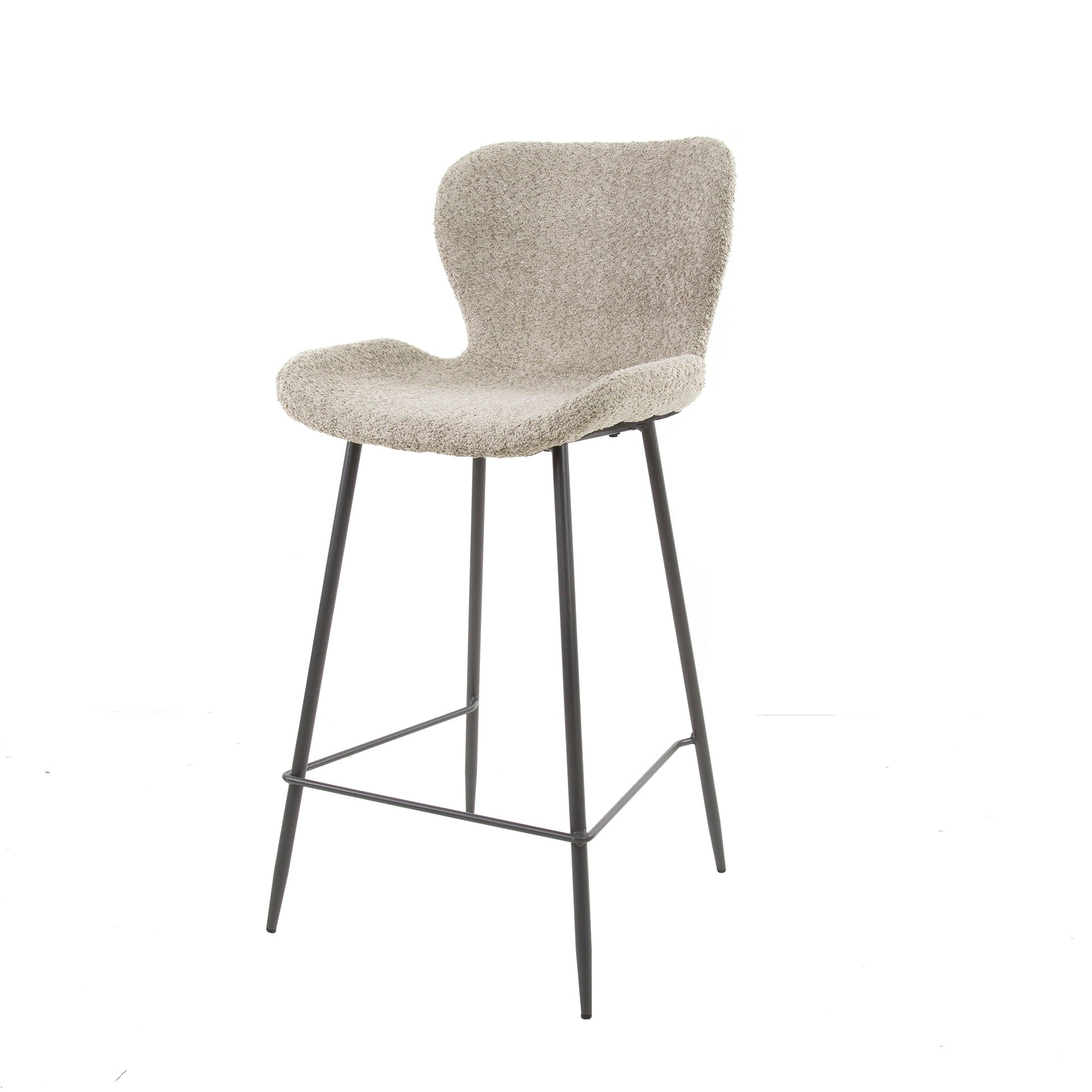 Barstoel Rondea | Bouclé zand | Set van 4