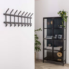 Kapstok Tubo 8+8 haken | Mat donkergrijs