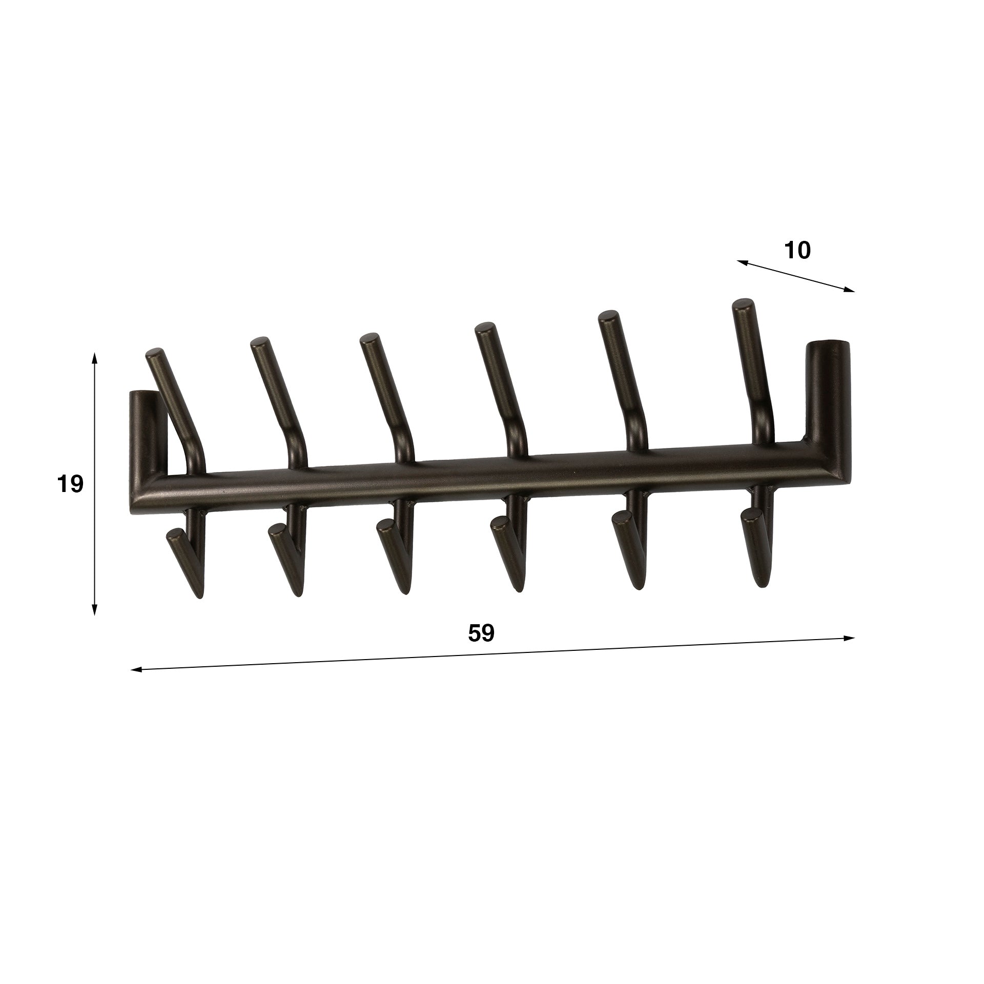 Kapstok Tubo | 2x6 Haken | Drift brown