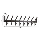 Kapstok Tubo | 2x8 haken | Mat donkergrijs