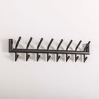 Kapstok Tubo | 2x8 haken | Mat donkergrijs