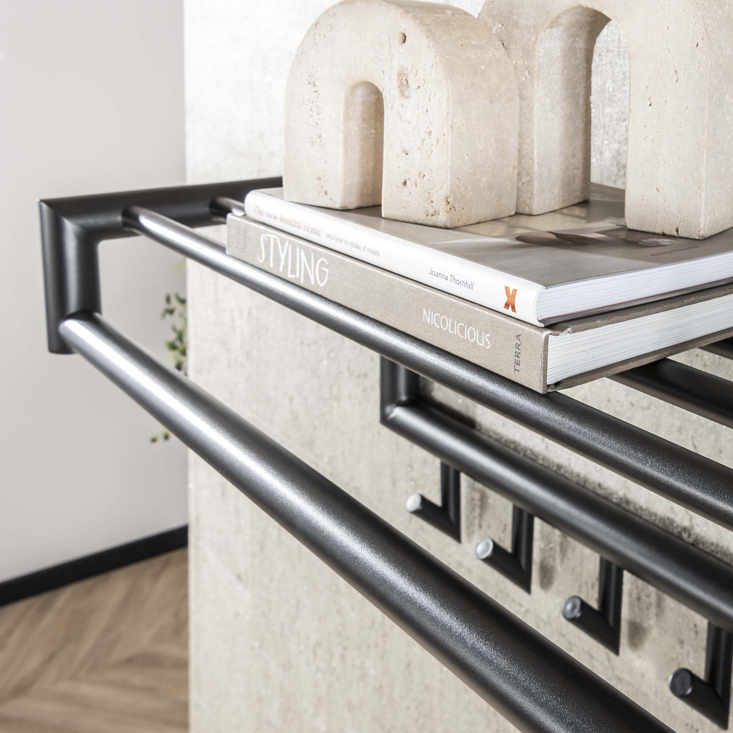 Kapstok Tubo | 10 haken | Roede & Plank | Mat donkergrijs