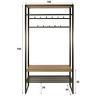 Garderobemeubel Luno | 100 cm | Drift brown