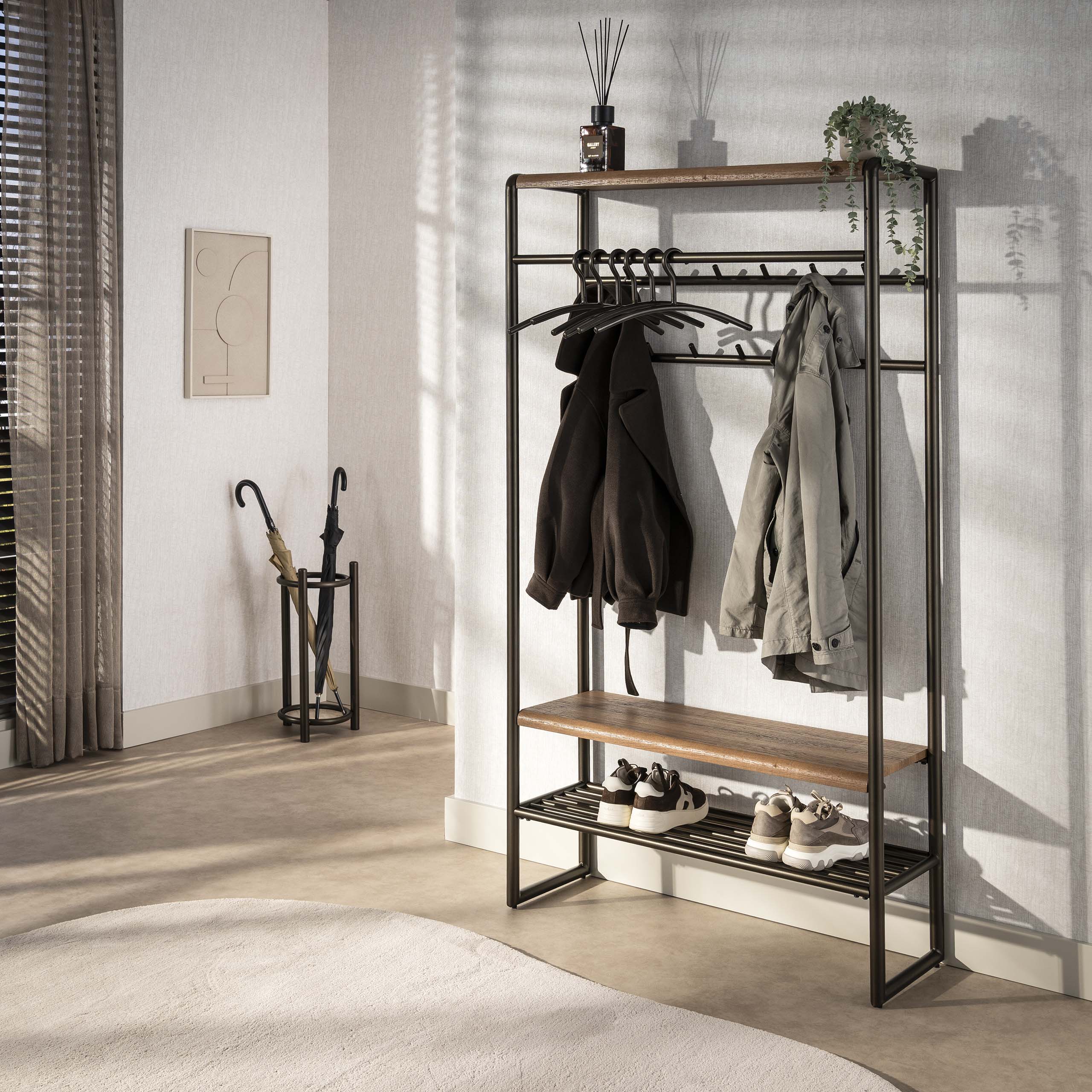 Garderobemeubel Luno | 100 cm | Drift brown