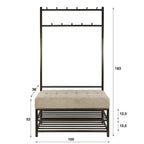 Garderobebank Luno | 100cm | Drift brown