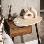 Nachtkastje Travino | 1 Lade Rechts | Keramiek Travertin