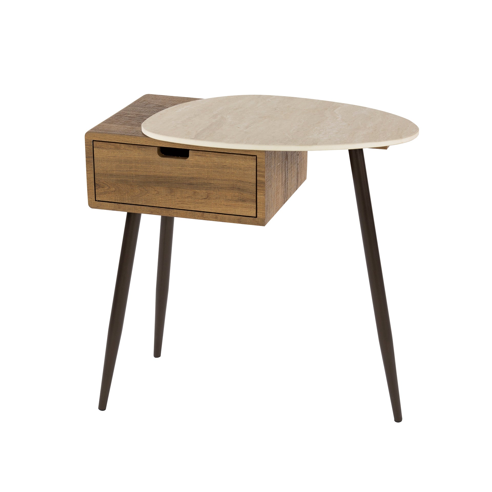 Nachtkastje Travino | 1 Lade Rechts | Keramiek Travertin