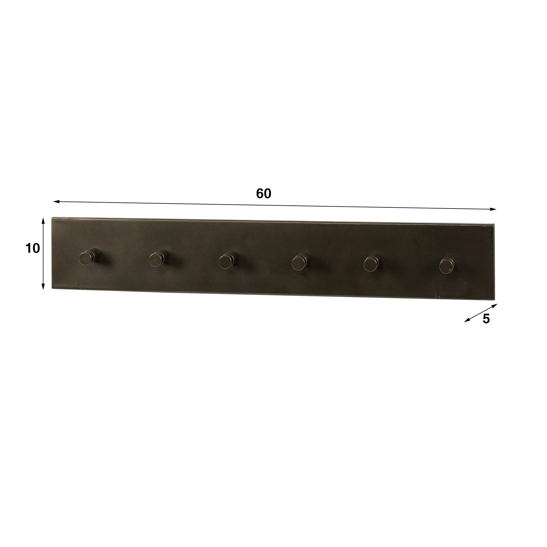 Kapstok Terra | 6 haken | Drift brown