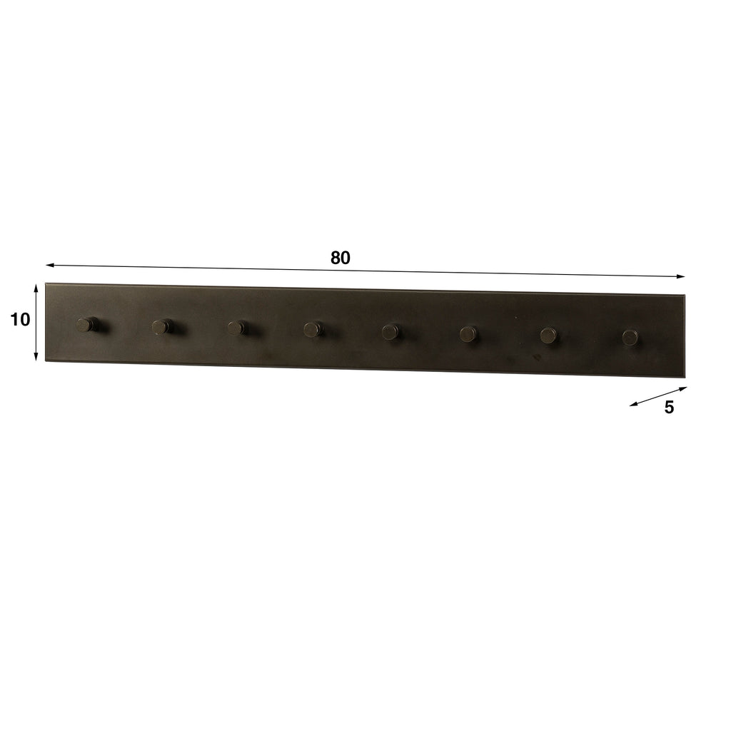 Kapstok Terra | 8 Haken | Drift brown