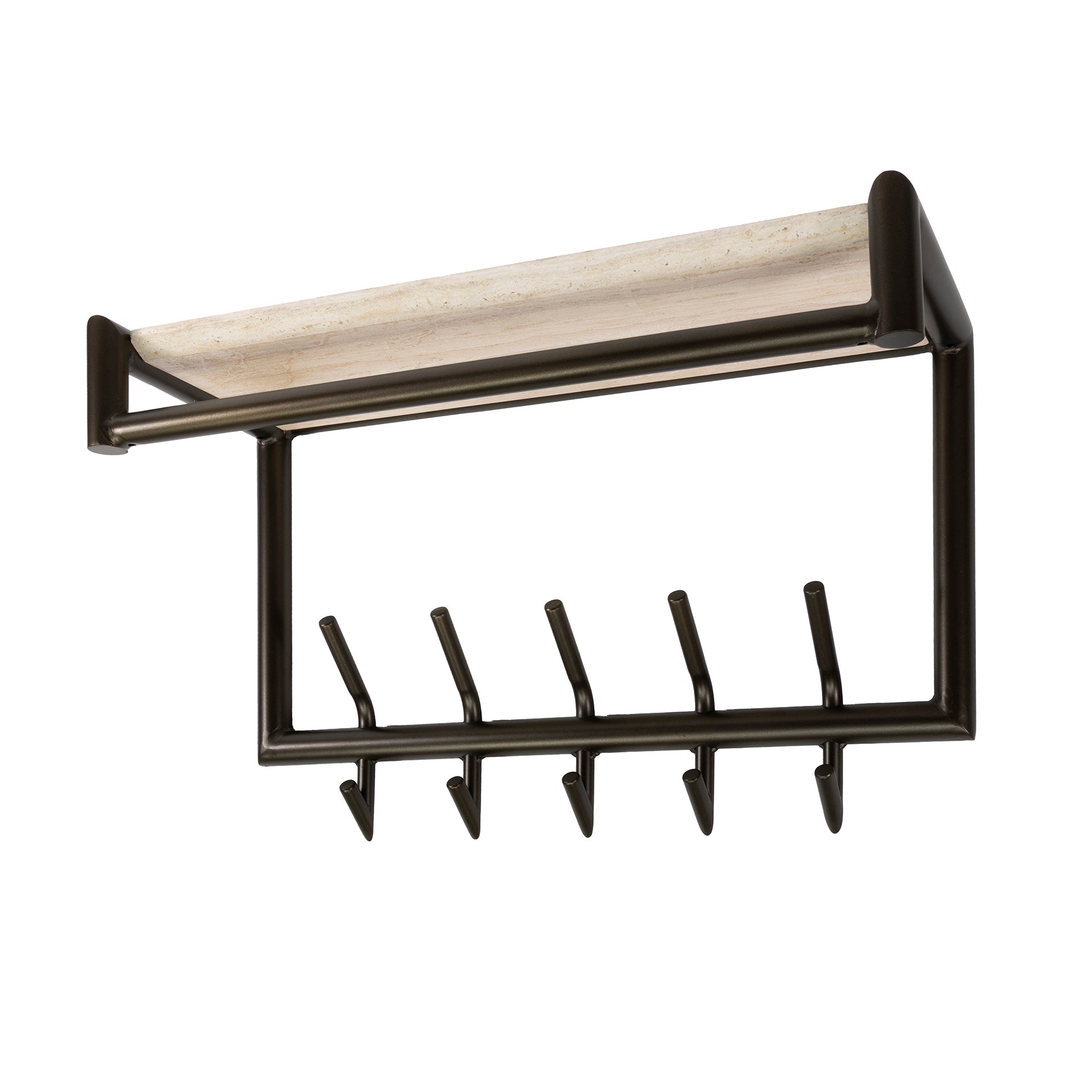 Kapstok Terra | Roede & Hoedenplank | 2x5 Haken