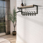 Kapstok Terra | Roede & Hoedenplank | 2x7 Haken