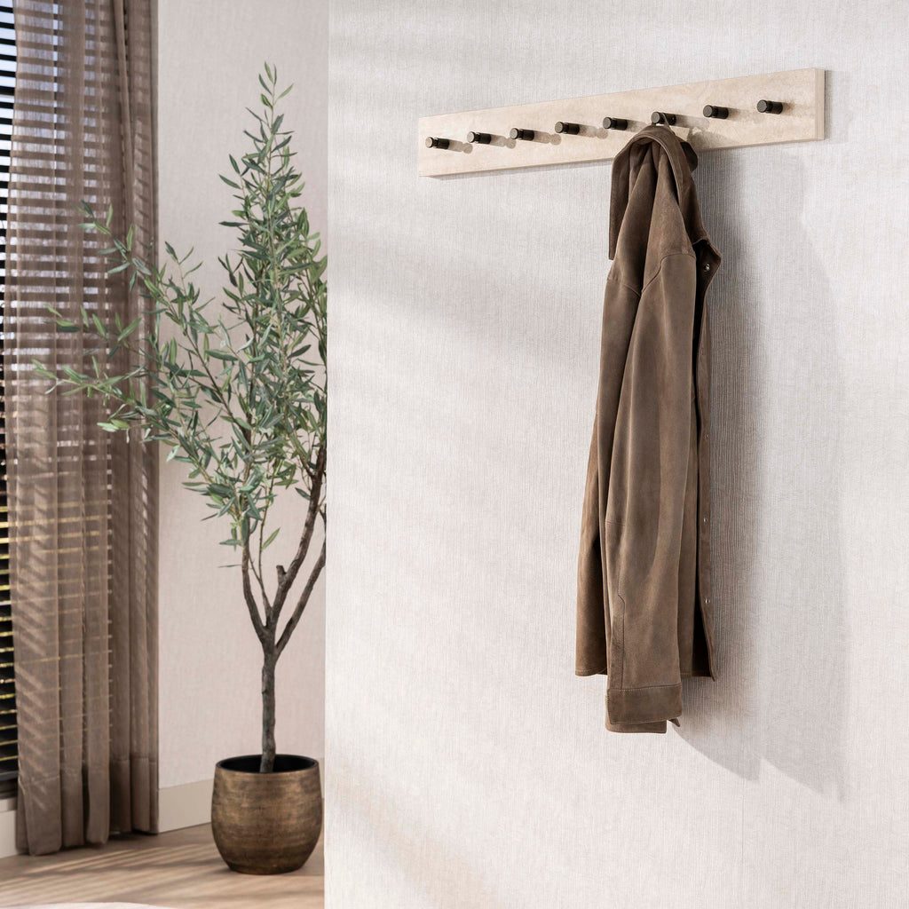 Kapstok Travino | 8 Haken | Keramiek travertin
