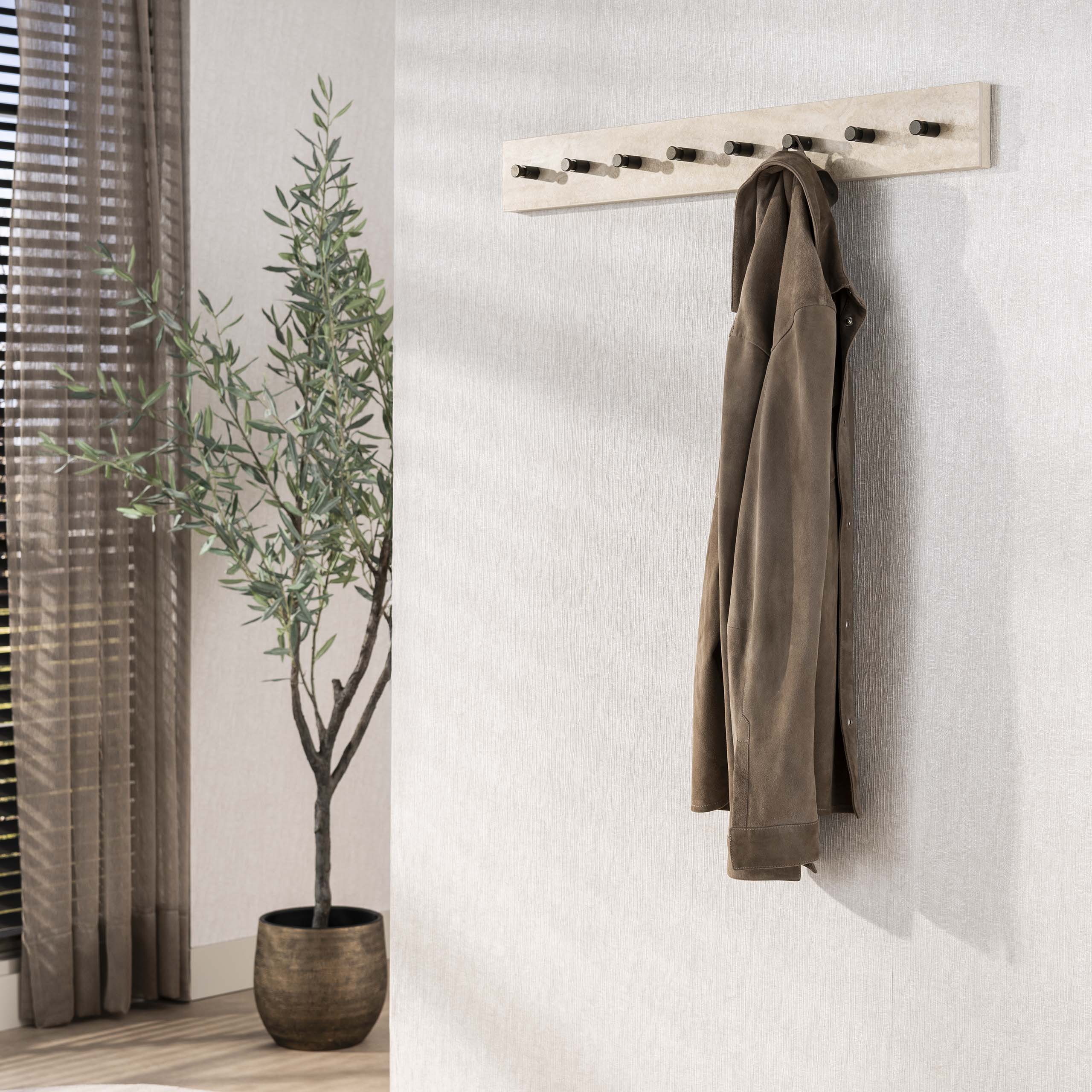 Kapstok Travino | 8 Haken | Keramiek travertin