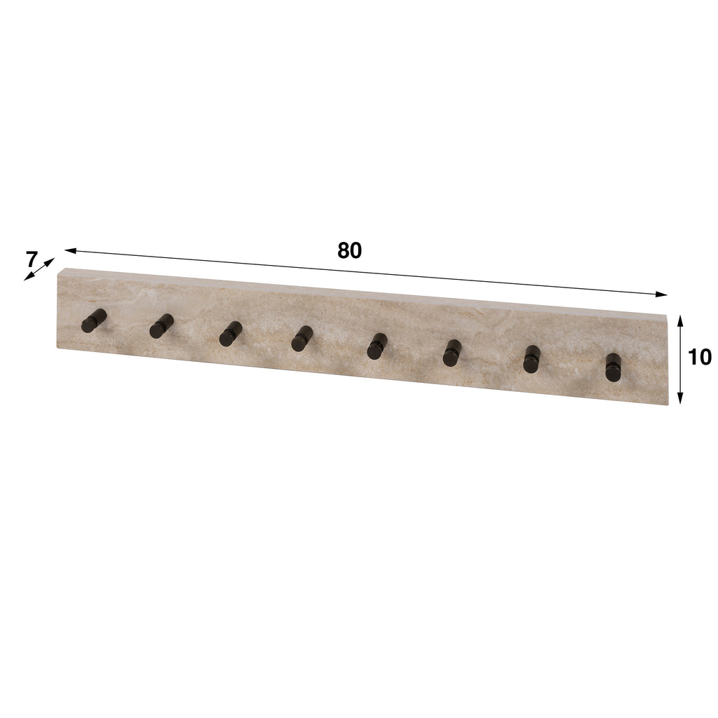 Kapstok Travino | 8 Haken | Keramiek travertin