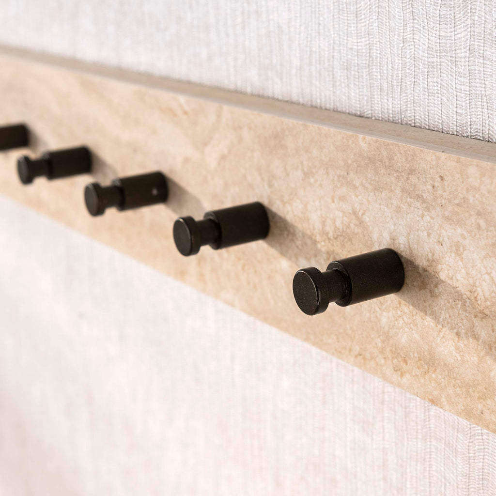 Kapstok Travino | 8 Haken | Keramiek travertin