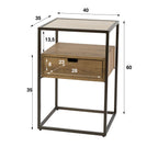 Nachtkastje Cassetto | 1 Lade | Keramiek travertin