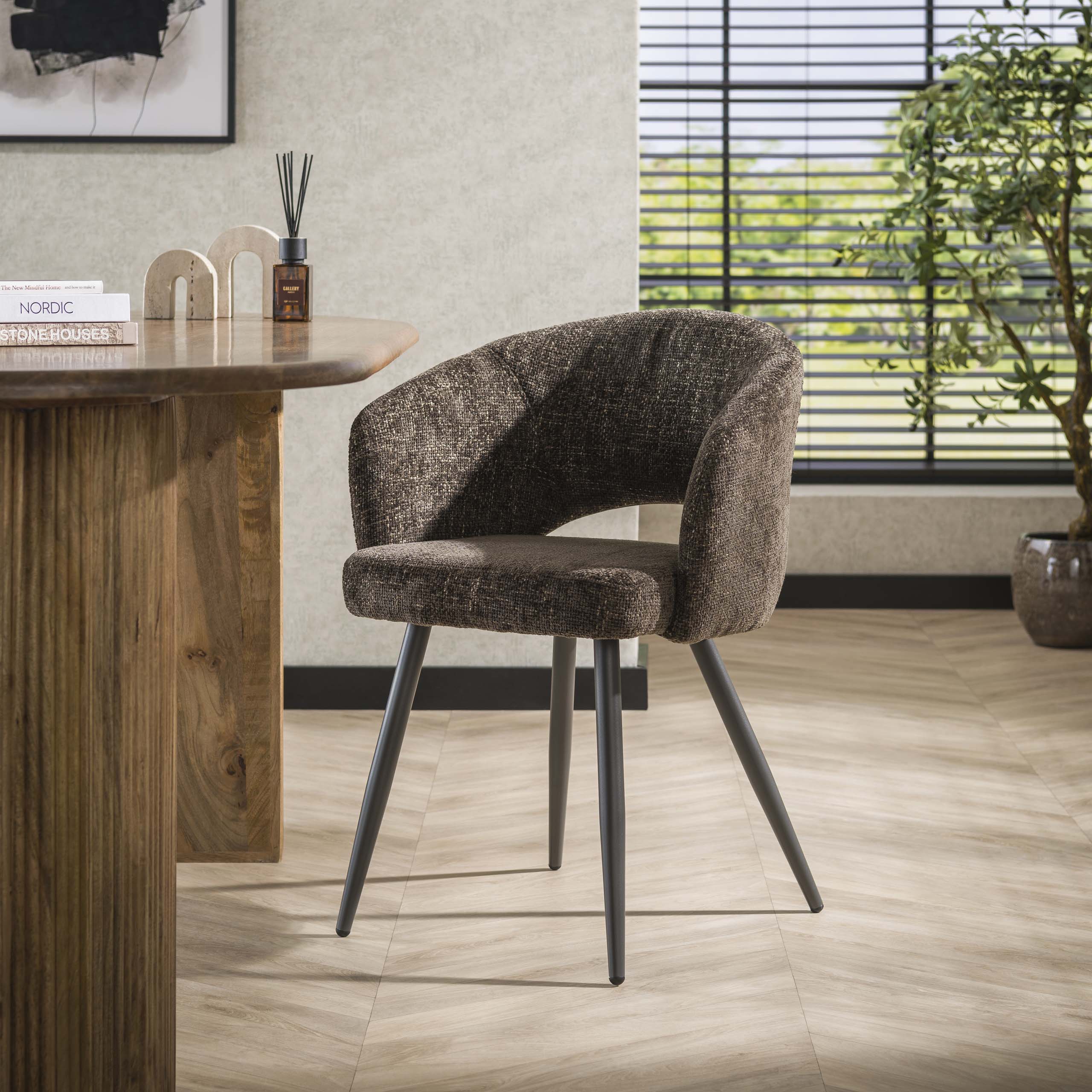 Armstoel Salon | 2-stuks | Cargo bruin