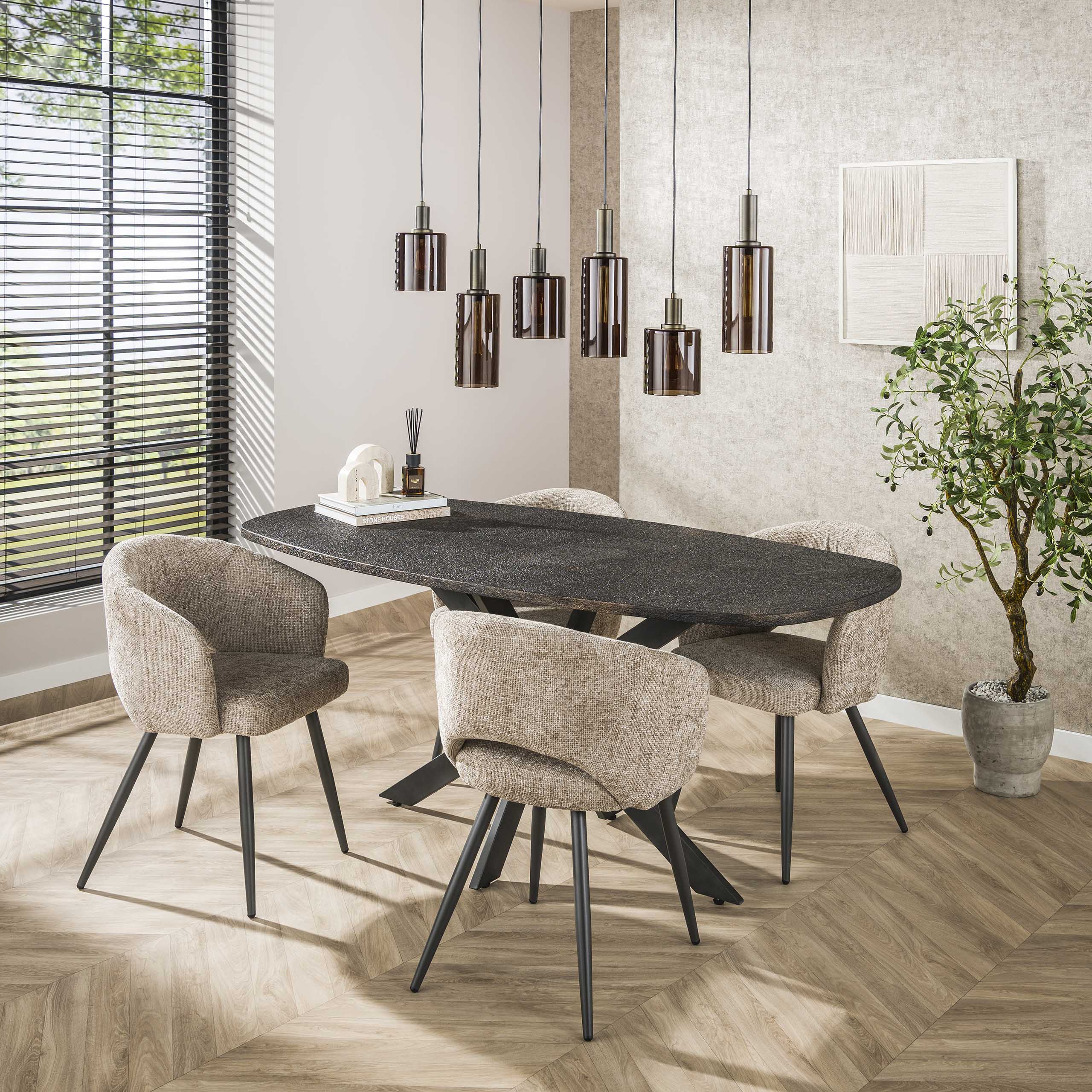 Armstoel Salon | Cargo zand | Set van 2