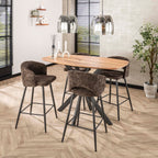 Barstoel Salon | Cargo bruin | Set van 2