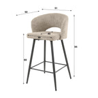 Barstoel Salon | Bouclé | Zand | Set van 2