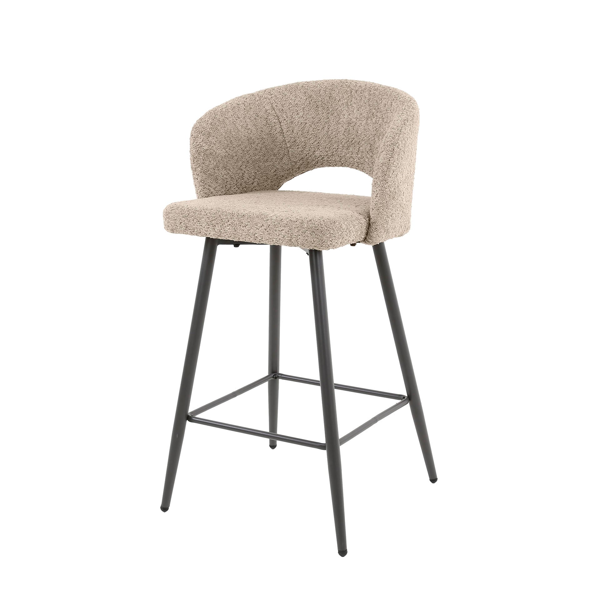 Barstoel Salon | Bouclé | Zand | Set van 2