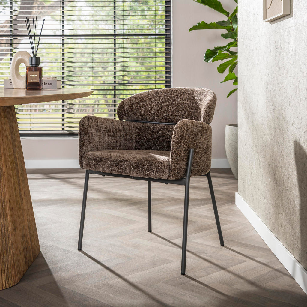 Armstoel Curva | Hoven Taupe | Set van 2