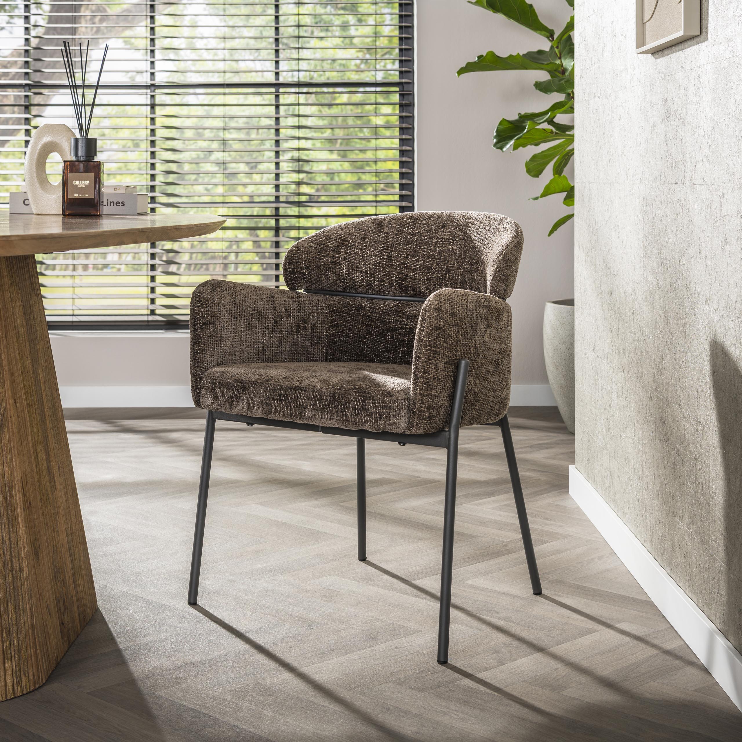 Armstoel Curva | Hoven Taupe | Set van 2