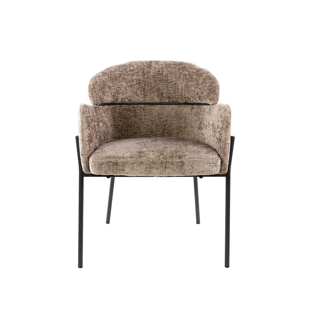 Armstoel Curva | Hoven champagne | Set van 2