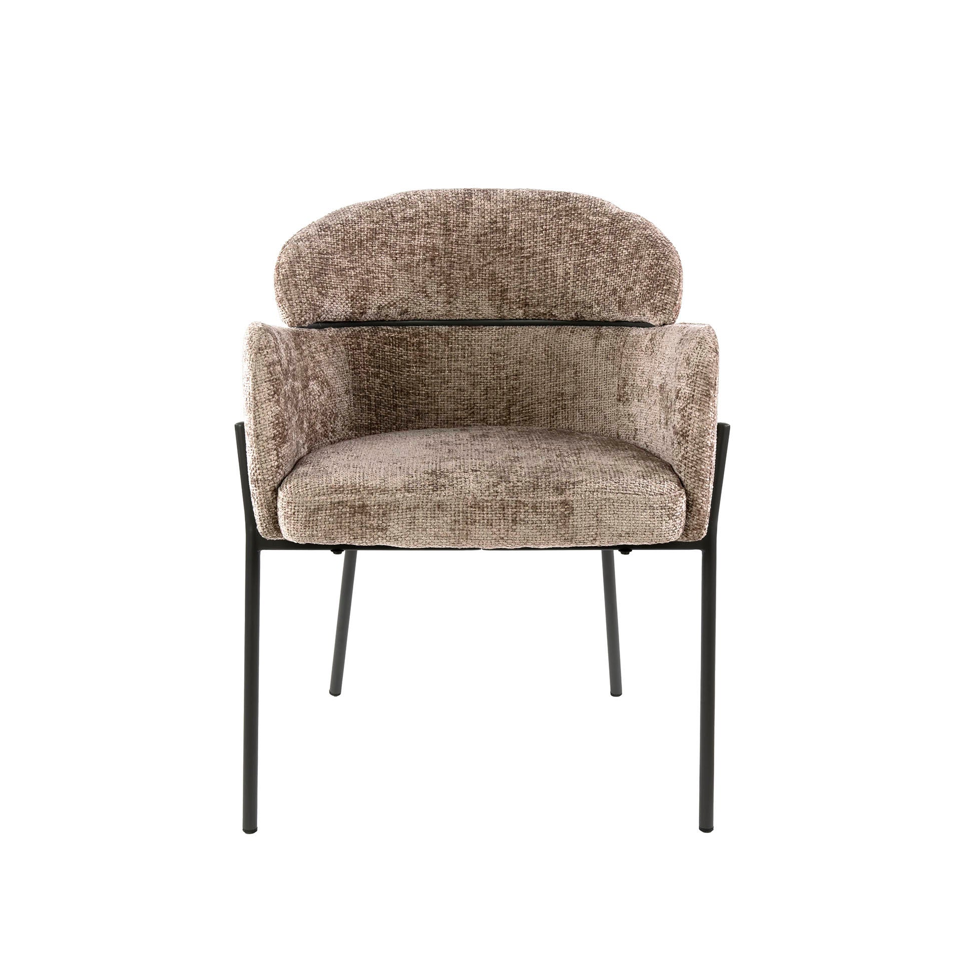 Armstoel Curva | Hoven champagne | Set van 2