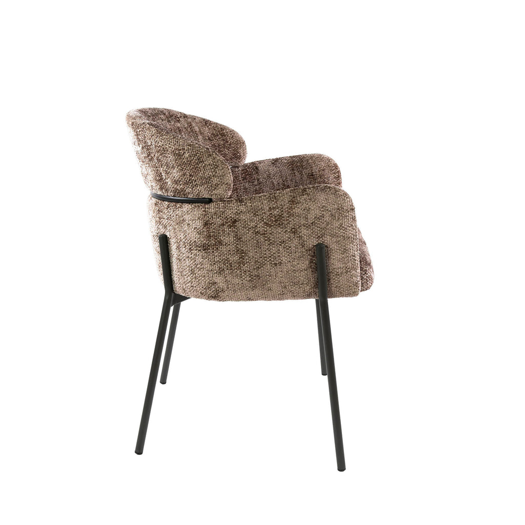 Armstoel Curva | Hoven champagne | Set van 2