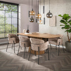 Armstoel Curva | Hoven champagne | Set van 2