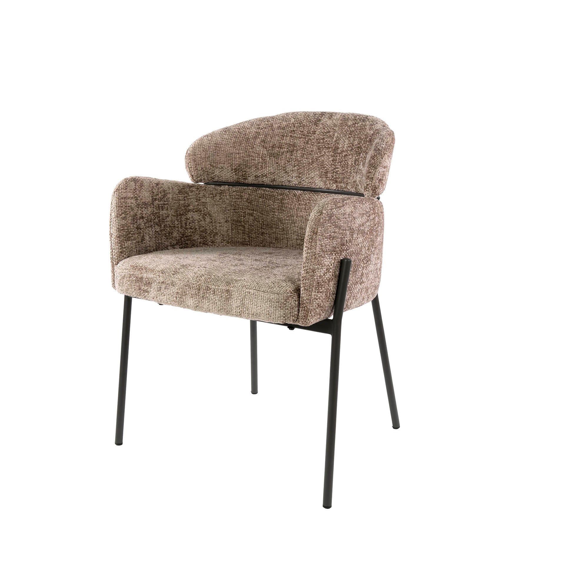 Armstoel Curva | Hoven champagne | Set van 2